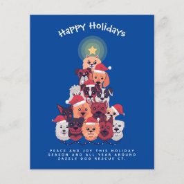 Lámina Navidades de perros presupuestales invitan a carta
