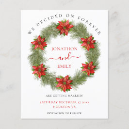 Lámina Navidades de Poinsettia de presupuesto Boda Guarda