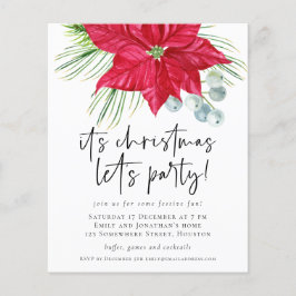 Lámina Navidades de Poinsettia Presupuestaria Invitan al 