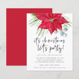 Lámina Navidades de Poinsettia Presupuestaria Invitan al 