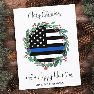 Lámina Navidades de policía festividades con presupuesto 