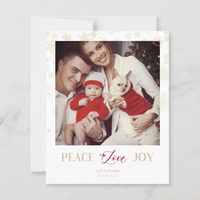 Lámina Navidades de presupuesto copos de nieve dorados y  (Anverso)