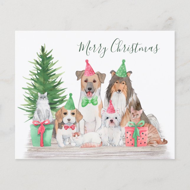 Lámina Navidades de presupuesto curados Animales Perro Ga (Anverso)