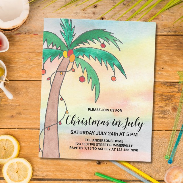 Lámina Navidades De Presupuesto En Julio Invitación Del P (Subido por el creador)