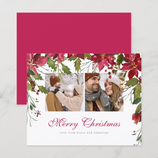 Lámina NAVIDADES de PRESUPUESTO Foto personalizada de Poi (Anverso / Reverso)