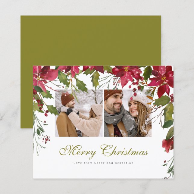 Lámina NAVIDADES de PRESUPUESTO Foto personalizada de Poi (Anverso / Reverso)