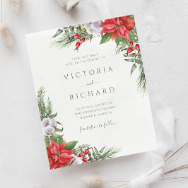 Lámina Navidades de presupuesto Invierno de Poinsettia Gu