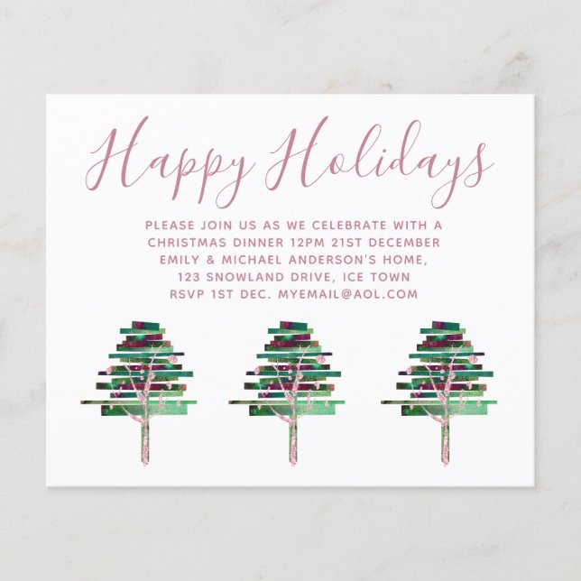 Lámina Navidades de presupuesto invitan a Rosa de oro, ca (Anverso)