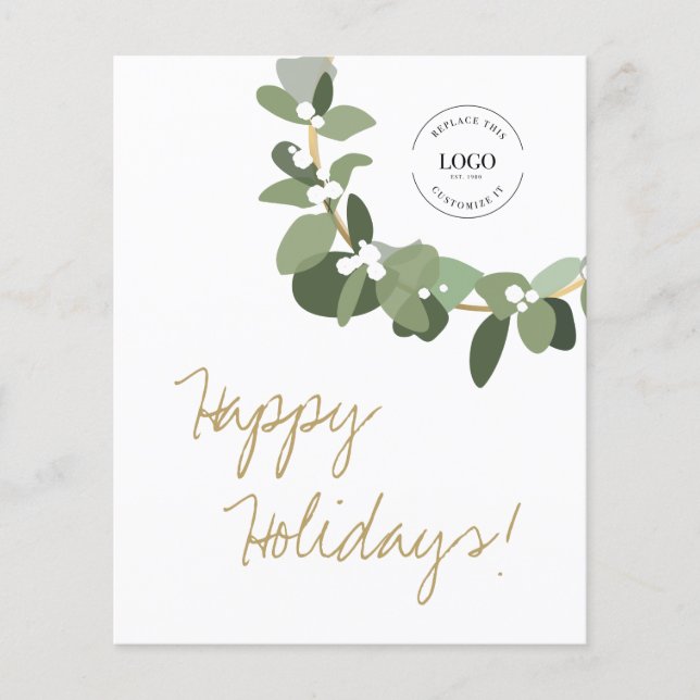 Lámina Navidades de presupuesto Logo de negocios Wreath n (Anverso)