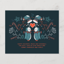 Lámina Navidades de presupuesto Owls Hygge Scandinavian F