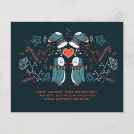 Lámina Navidades de presupuesto Owls Hygge Scandinavian F