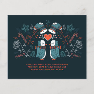 Lámina Navidades de presupuesto Owls Hygge Scandinavian F