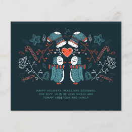 Lámina Navidades de presupuesto Owls Hygge Scandinavian F
