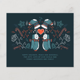 Lámina Navidades de presupuesto Owls Hygge Scandinavian F