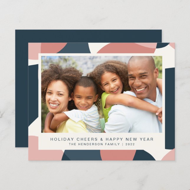 Lámina Navidades de presupuesto para Año Nuevo Foto Tarje (Anverso / Reverso)