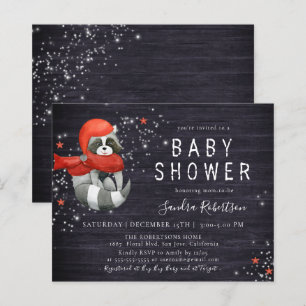 Lámina Navidades de presupuesto Raccoon Wood Purpurina Ba