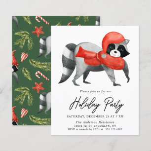 Lámina Navidades de presupuesto Volante Raccoon Holiday P