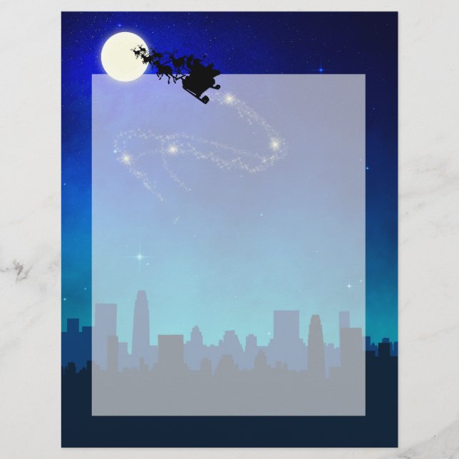 Lámina Navidades de Santa Claus Sleigh (Anverso)