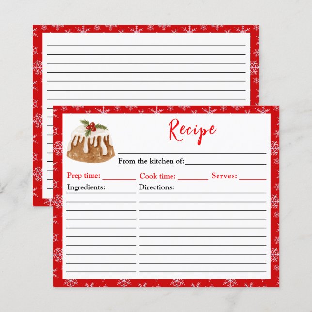 Lámina Navidades de vacaciones preparando receta (Anverso / Reverso)