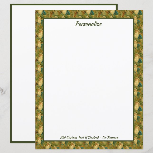 Lámina Navidades del Vintage St. Nicholas Santa Claus (Anverso / Reverso)