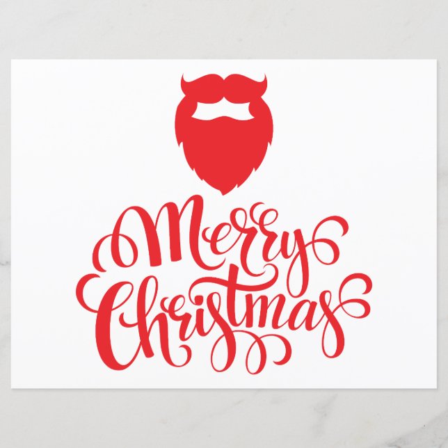 Lámina Navidades diseñan barba Santa (Anverso)