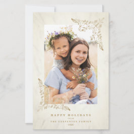 Lámina Navidades Dorados de la Moda Flourish de Lujo de P