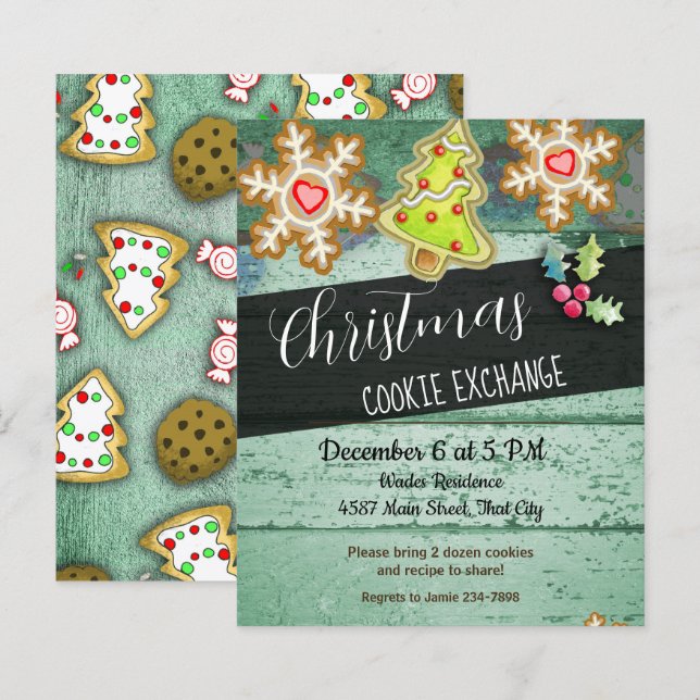 Lámina Navidades Fiesta de intercambio de cookies (Anverso / Reverso)