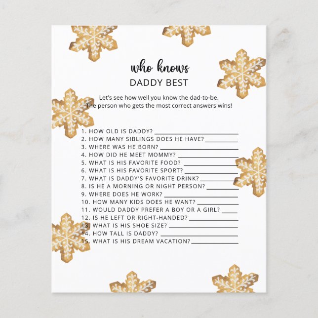 Lámina Navidades galletas que conocen mejor a DADDY (Anverso)