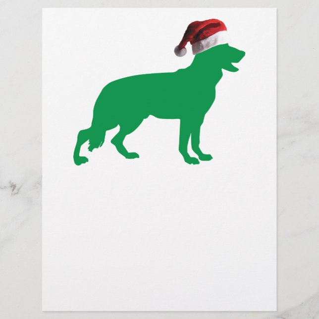 Lámina Navidades German Shepherd (Anverso)