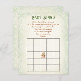 Lámina Navidades Gingerbread Baby Shower Game Baby Bingo