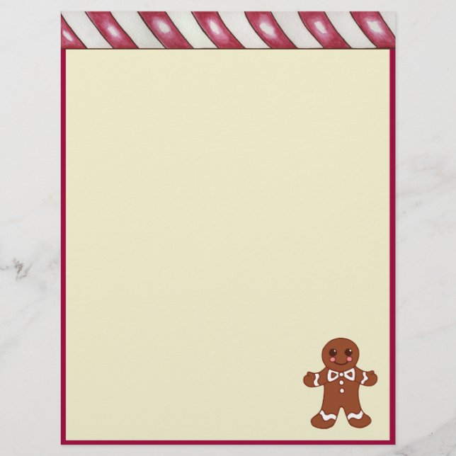 Lámina Navidades Gingerbread Letterhead (Anverso)