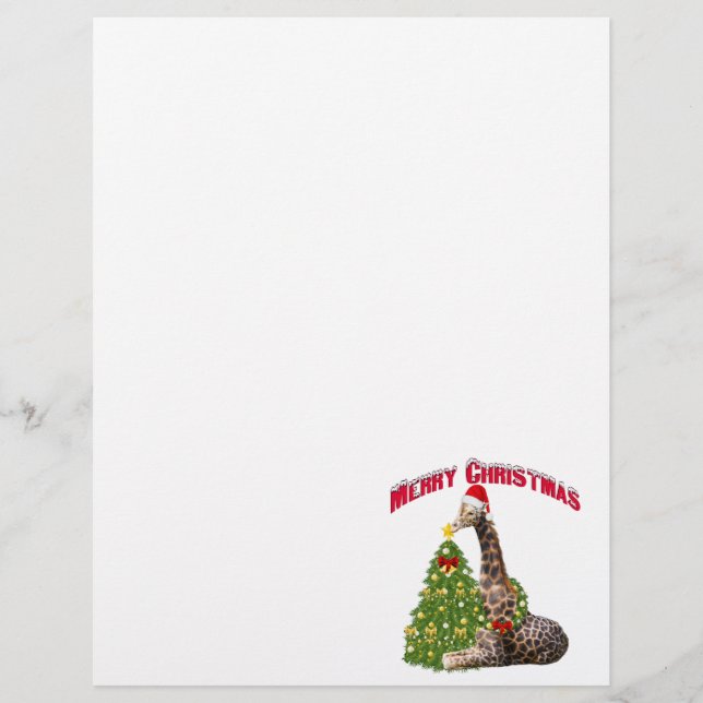 Lámina Navidades Giraffe (Anverso)