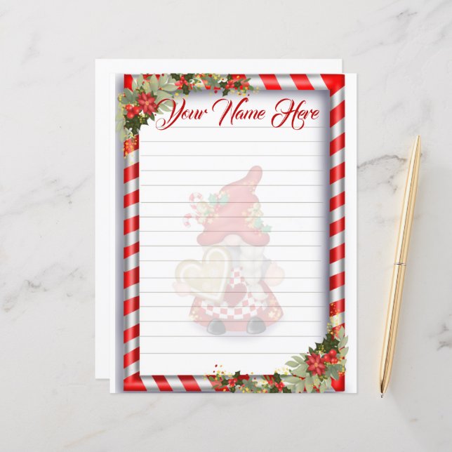 Lámina Navidades Gnome Lined (Anverso/Reverso In Situ)