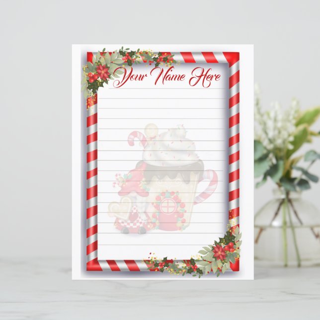 Lámina Navidades Gnome Personalizado (Anverso de pie)