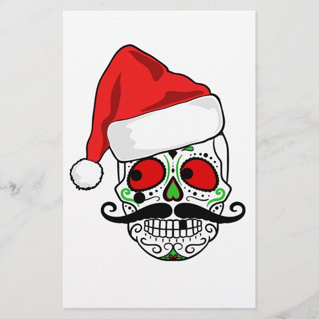 Lámina Navidades graciosos Sugar Skull (Anverso)