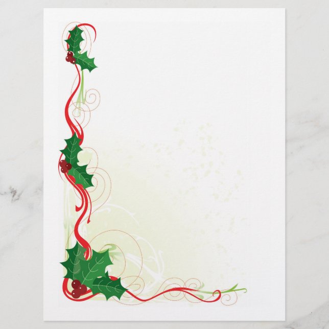 Lámina Navidades Holly Border (Anverso)