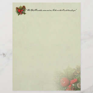 Lámina Navidades Holly Centerpiece Stationery