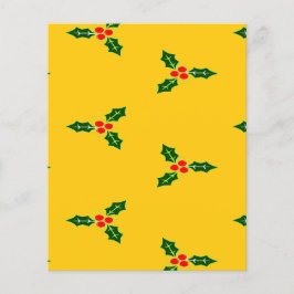 Lámina Navidades holly on naranja