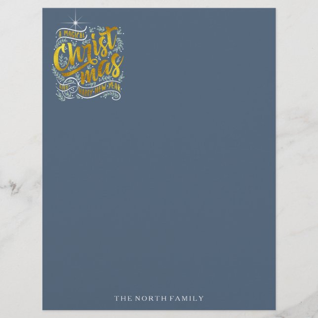 Lámina Navidades mágicos Tipografía Gold ID441 (Anverso)