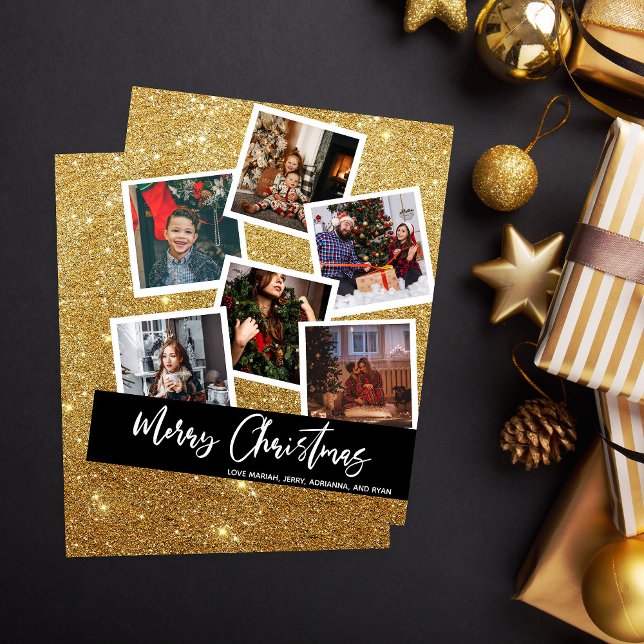 Lámina Navidades multifoto de Purpurina de oro de Faux de (Subido por el creador)