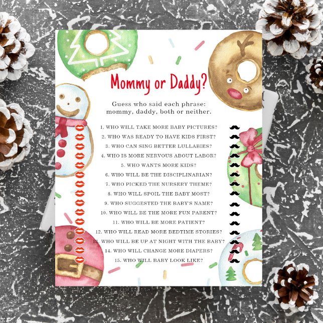 Lámina Navidades no galletas - juego de papi o mami (Subido por el creador)