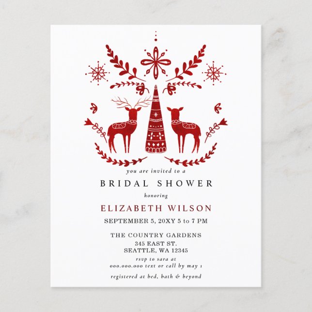 Lámina Navidades Nórdicos Buck and Doing Ducha de novias (Anverso)