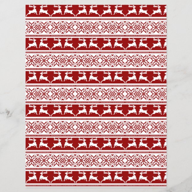 Lámina Navidades nórdicos Papel nórdico para naves de ren (Anverso)