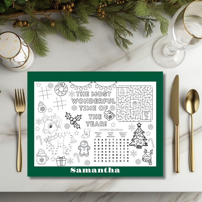 Lámina Navidades personalizados Actividad Placemats Papel (Subido por el creador)