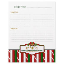Navidades personalizados Binder de recetas de fami