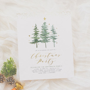 Lámina Navidades Pines   Invitación a fiestas de vacacion