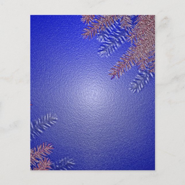 Lámina Navidades Poinsettia Blue II (Anverso)