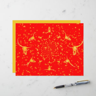 Lámina Navidades Purpurina Occidental Red Gold Girly Cow