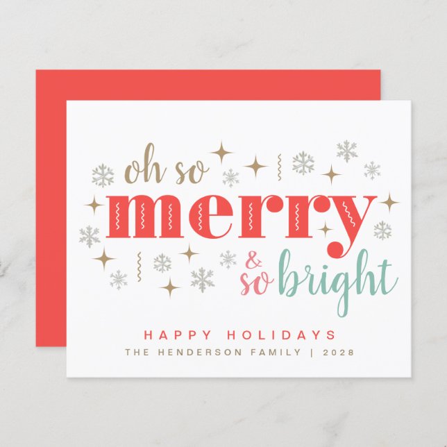 Lámina Navidades Retro Presupuestario Oh So Merry (Anverso / Reverso)