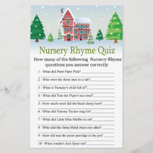 Lámina navidades Rhyme Prueba de Nursery juego de ducha p
